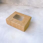 Коробка Табокс-М Крафт с окном 10х8х3,5 см