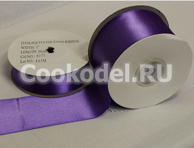 Лента атласная "Фиолетовая-6171" шир-12 мм