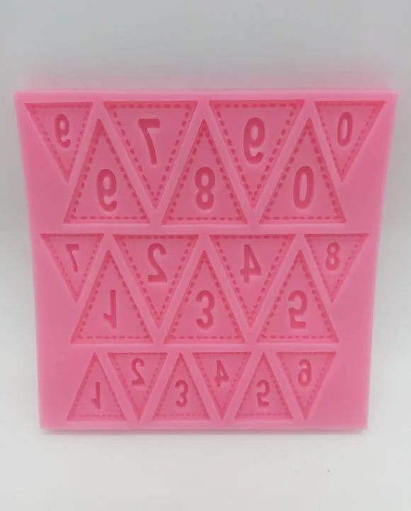 Силиконовая форма молд Коврик цифры 10х10 см