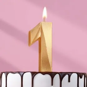 Свеча "Цифра 1, 6,5 см