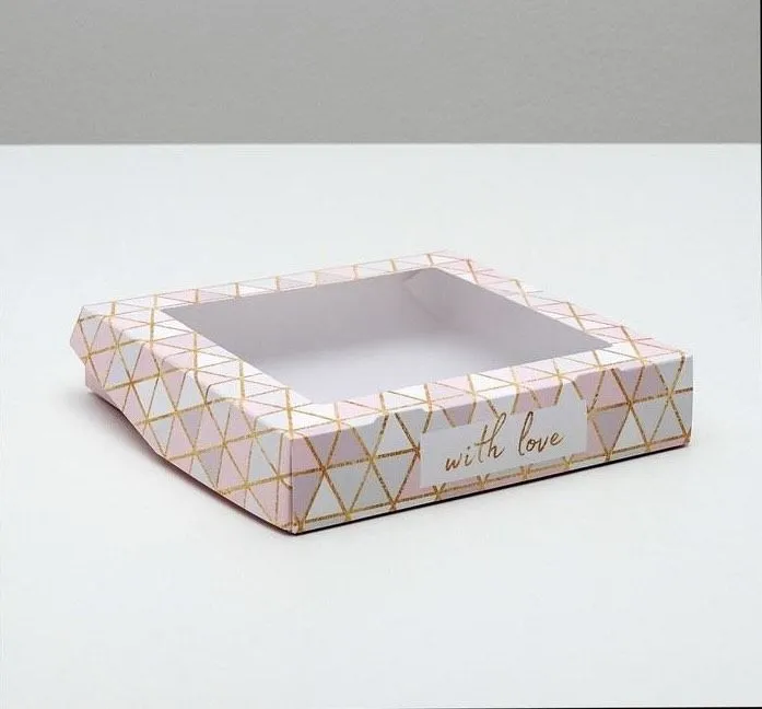 Коробка складная "Геометрия", 20х20х4 см