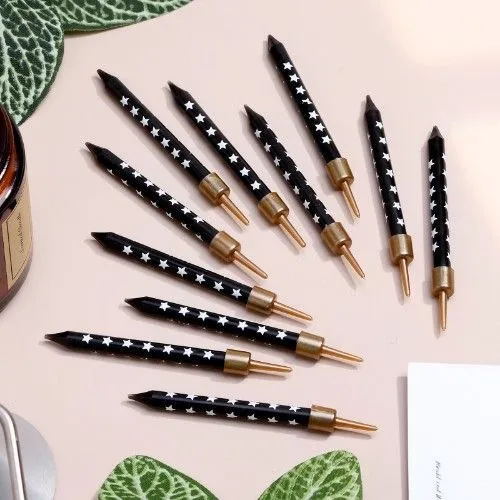 Свечи для торта "Золотая звезда", 6 см, 12 шт