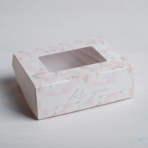 Коробка для кондитерских изделий "For you", 10х8х3,5 см