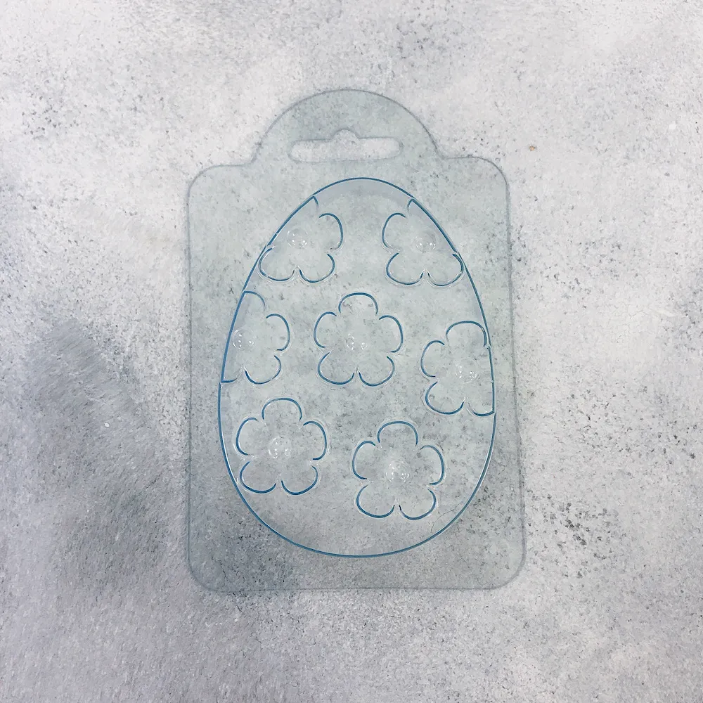 Форма для шоколада Яйцо с цветами (пластик)