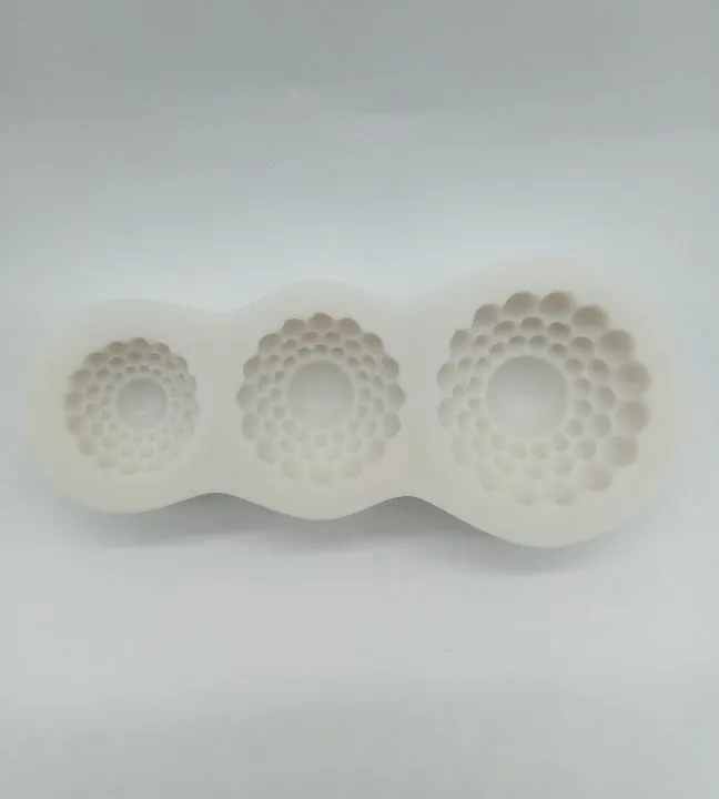 Силиконовая форма молд Три узорных круга