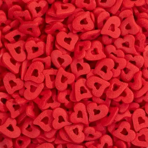 Посыпка "Сердечки красные двойные с наклоном", 100 гр