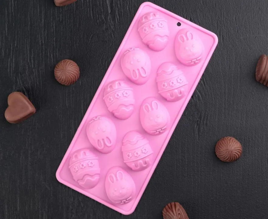 Форма силиконовая «Пасха», 22х11х3 см, 10 ячеек