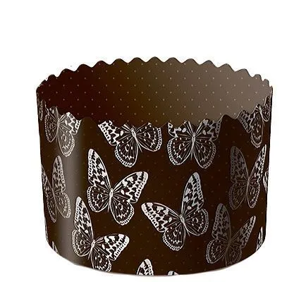 Формы для кулича Бабочки серебро диаметр дна 60х45 мм 10 шт