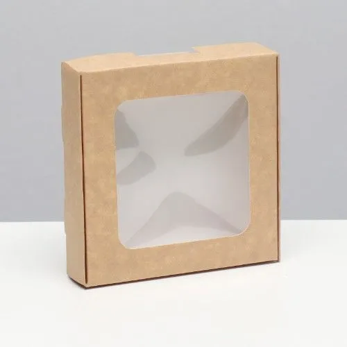 Коробка самосборная Крафт, 13х13х3 см