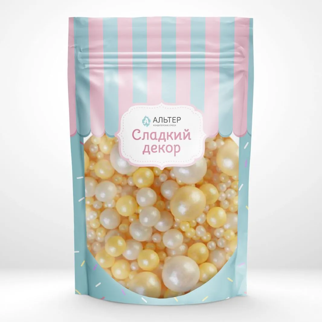 Воздушный рис Альтер в шоколадной глазури Желтый/Серебро №140 100 гр