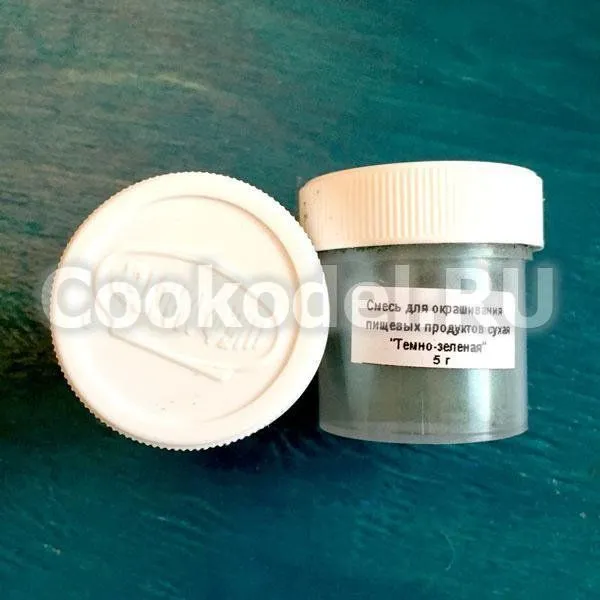 Сухой блестящий краситель Темно-зеленый 5 гр