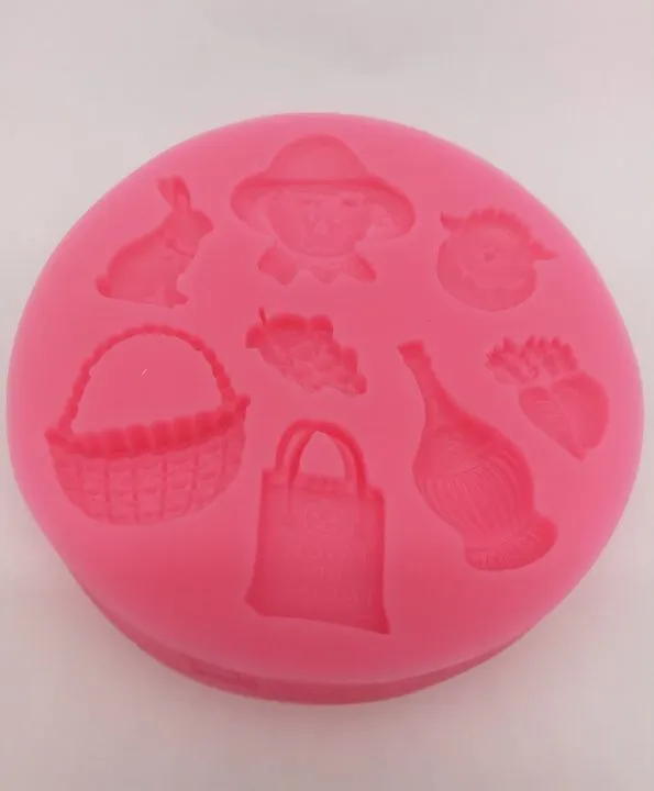 Силиконовая форма молд Пикник 8 шт