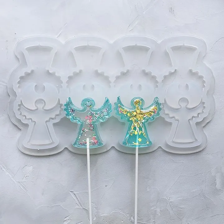 Силиконовая форма леденец-погремушка "Ангел №287"