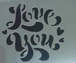 AL Трафарет "Love you"