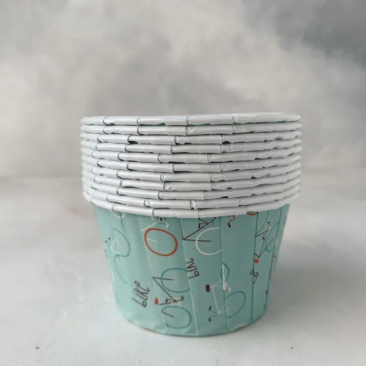 Форма/капсула бумажная "Маффин Велосипедики" (10шт) 50х40 мм