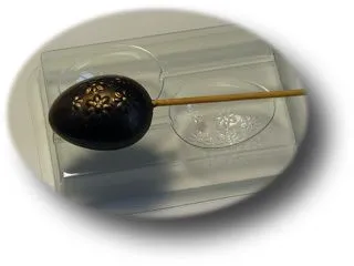 Форма для шоколада "Яйцо на палочке с цветочками", (пластик)