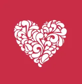 AL Трафарет Сердце узор