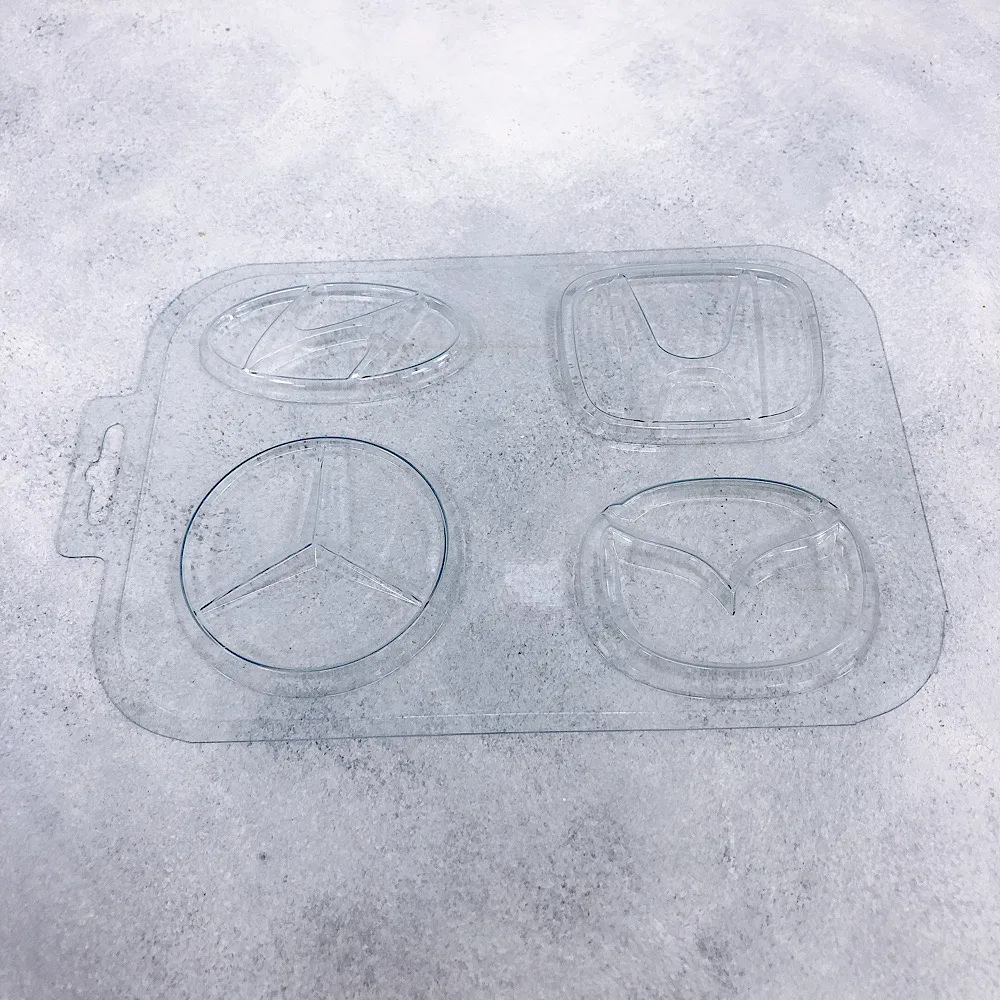 Форма для шоколада Автомобильные значки 4 шт (пластик)