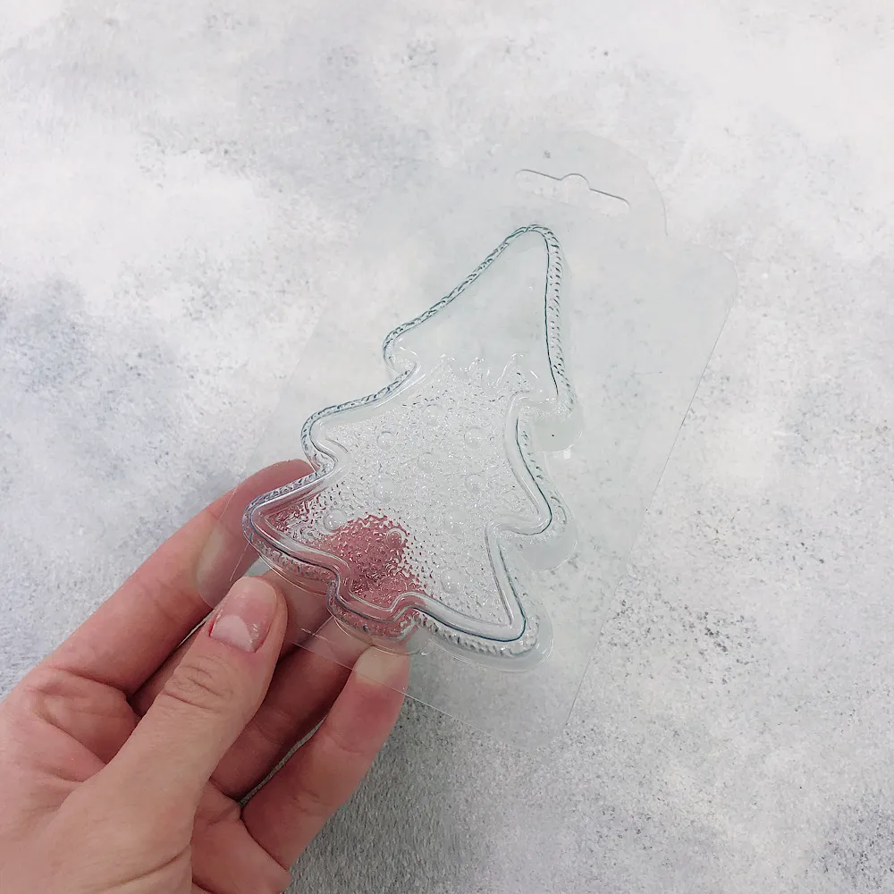 Форма для шоколада Елочка украшенная (пластик)