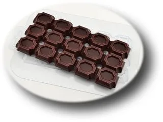 Форма для шоколада "Плитка Насквозь круги", (пластик)