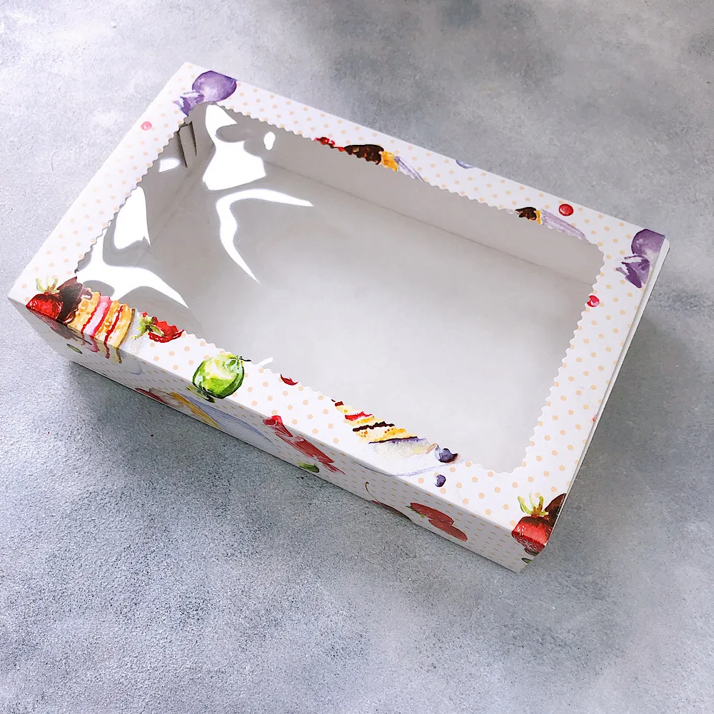 Коробка для зефира Сладости с окном с выдвижным дном 26х16х6 см