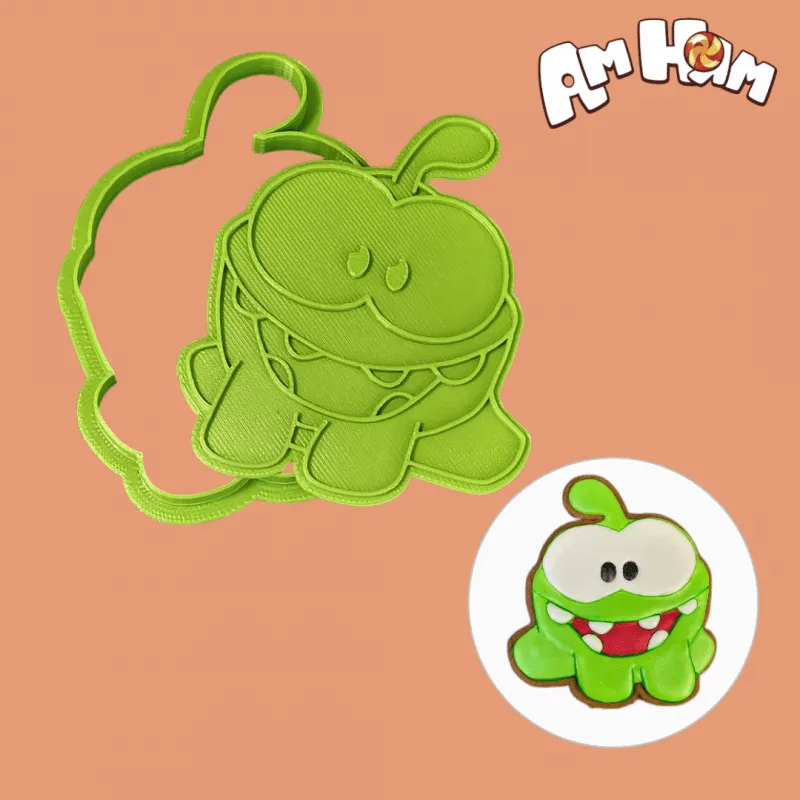 Штамп вырубка "Ам Ням Счастливый" №8