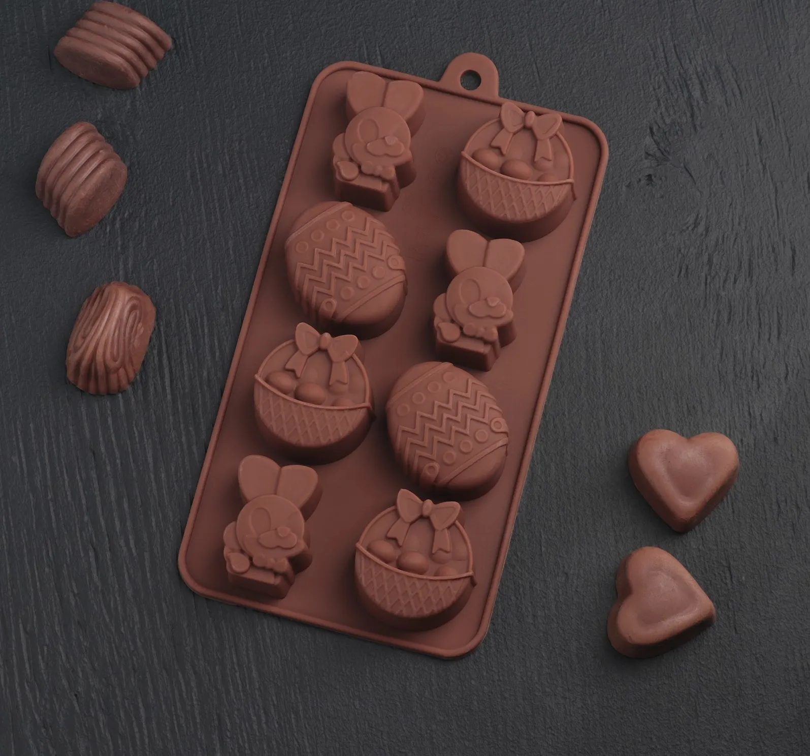 Форма для шоколада Пасха 21,7х11,8х3 см 8 ячеек