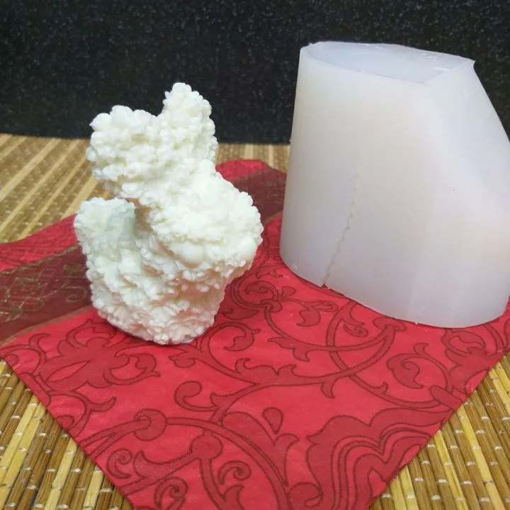 Силиконовая форма молд 3D Зайчик из роз №17  №451