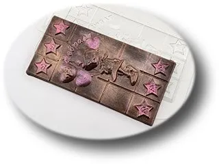 Форма для шоколада "Плитка 23 февраля", (пластик)