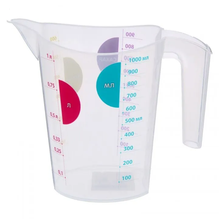 Кувшин мерный IDEA, 1 л, цвет прозрачный