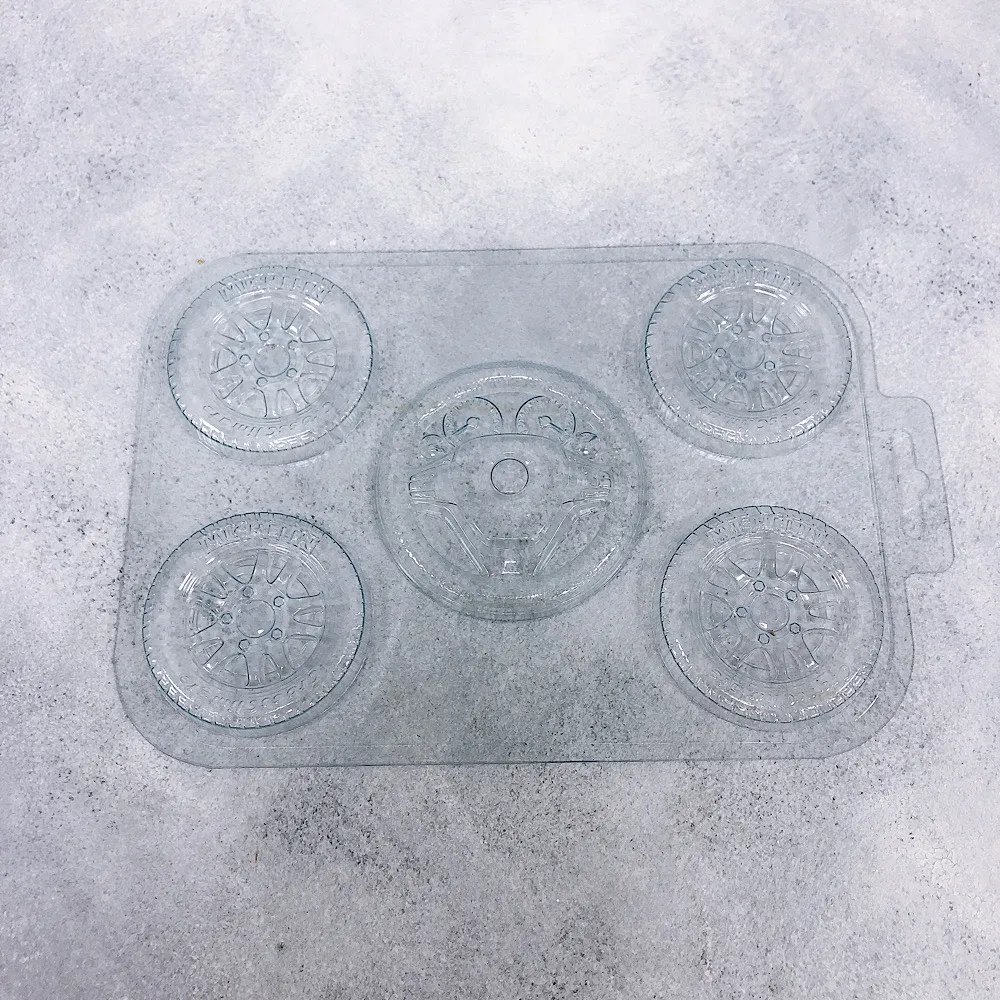 Форма для шоколада Руль и Колеса (пластик)