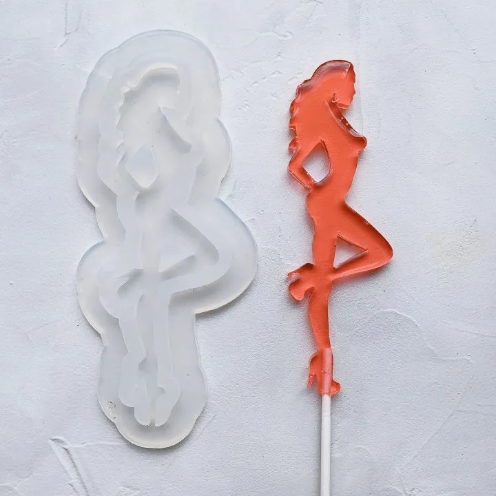 Форма силикон для леденцов "Девушка №1 №161" (12 см)