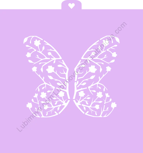 AL Трафарет "Цветочная бабочка"