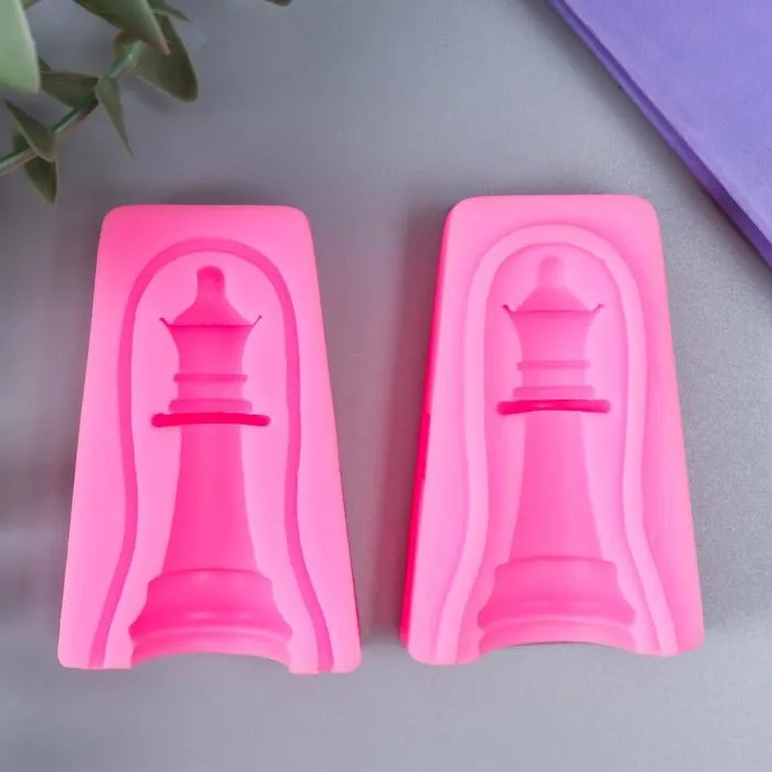 Силиконовая форма молд Ферзь 5,9х2,6 см 2 шт