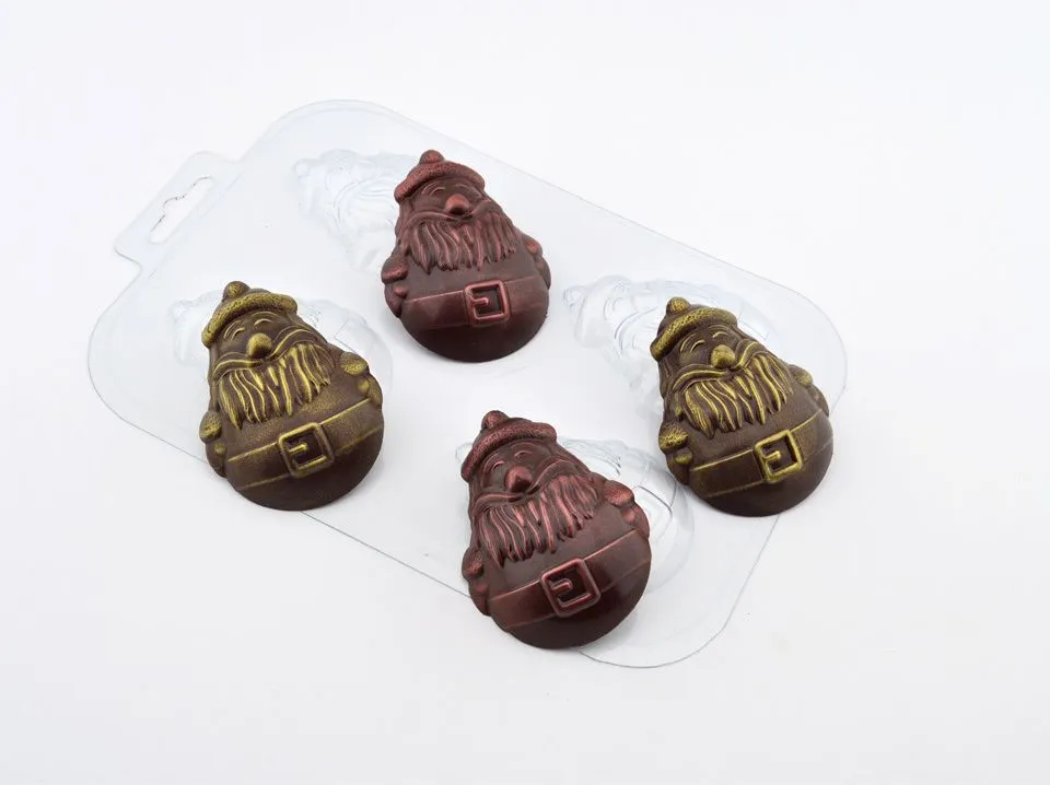 Форма для шоколада "Мини Дед мороз", (пластик), 4 шт