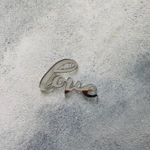 Топпер "Love" мини, акрил серебро