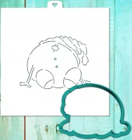 AL Форма+трафарет Круглый снеговик