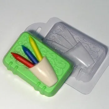 Форма для шоколада "Блокнот с карандашами", пластик