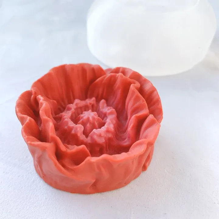 Силиконовая форма молд 3D Цветок Мак №48 6 см