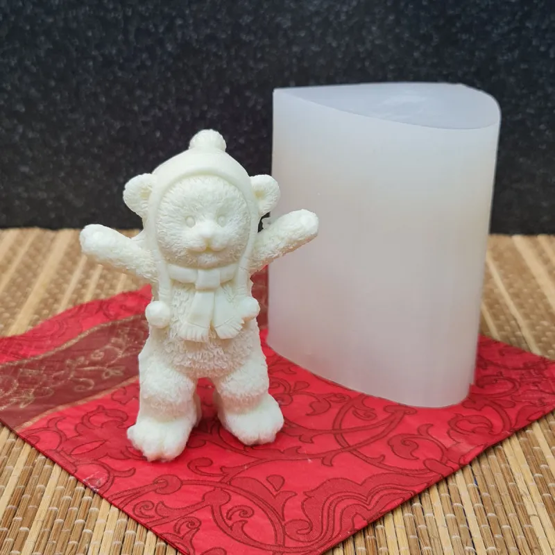 Силиконовая форма молд 3D №670 Мишки братья №2