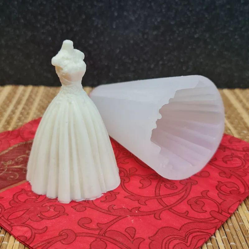 Силиконовая форма Свадебное платье 3D №2