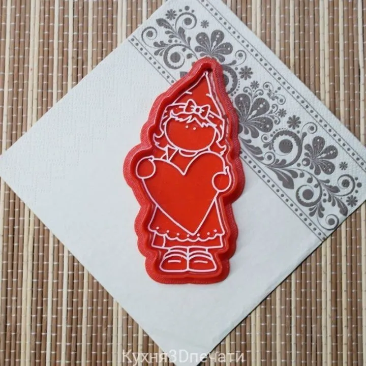 S Штамп + вырубка "Девочка - Тильдочка" (12 см)