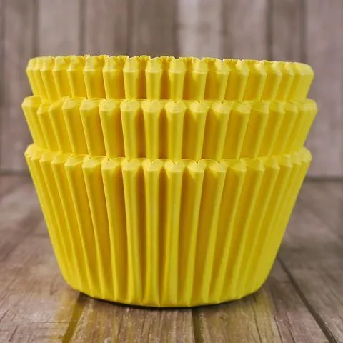Капсулы для капкейков бумажные формы Желтые 25 шт 50х30 мм