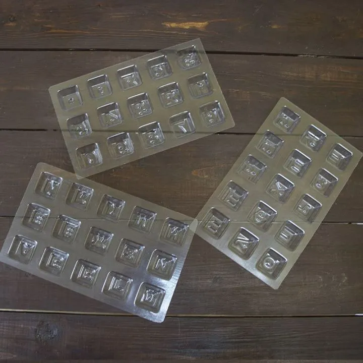 Форма для шоколада "Алфавит конфеты набор", (пластик)