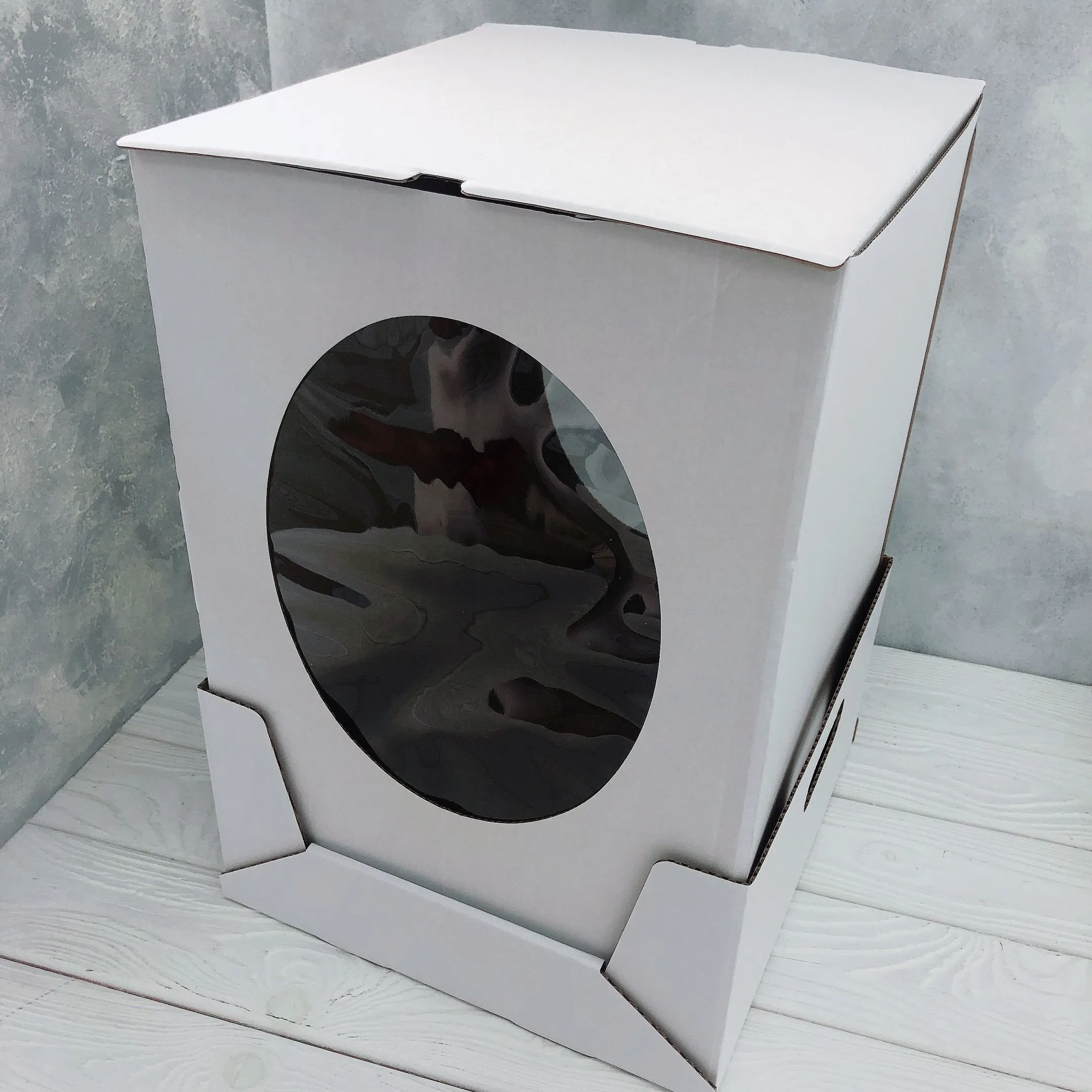 Коробка для торта с окном Гофрокартон, 30х30х45 см