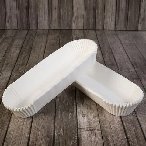 Капсулы для эклеров бумажные формы Белые 20 шт, 110х28 мм