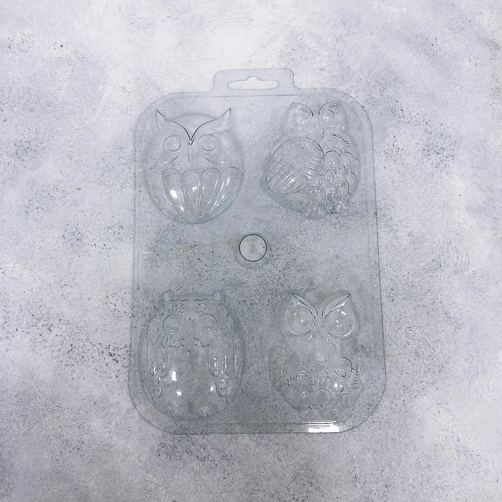 Форма для шоколада Совы 4 шт (пластик)