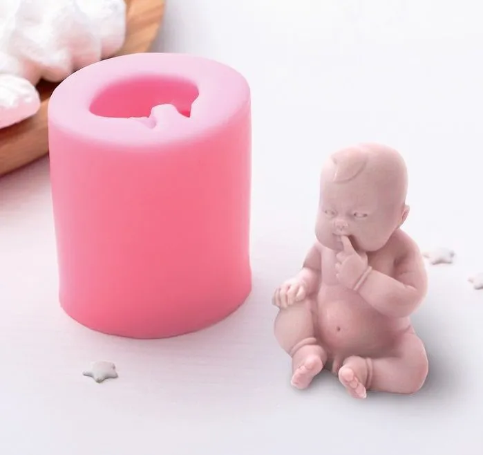 Силиконовая форма молд 3D Младенец 5,5х4,5х6 см