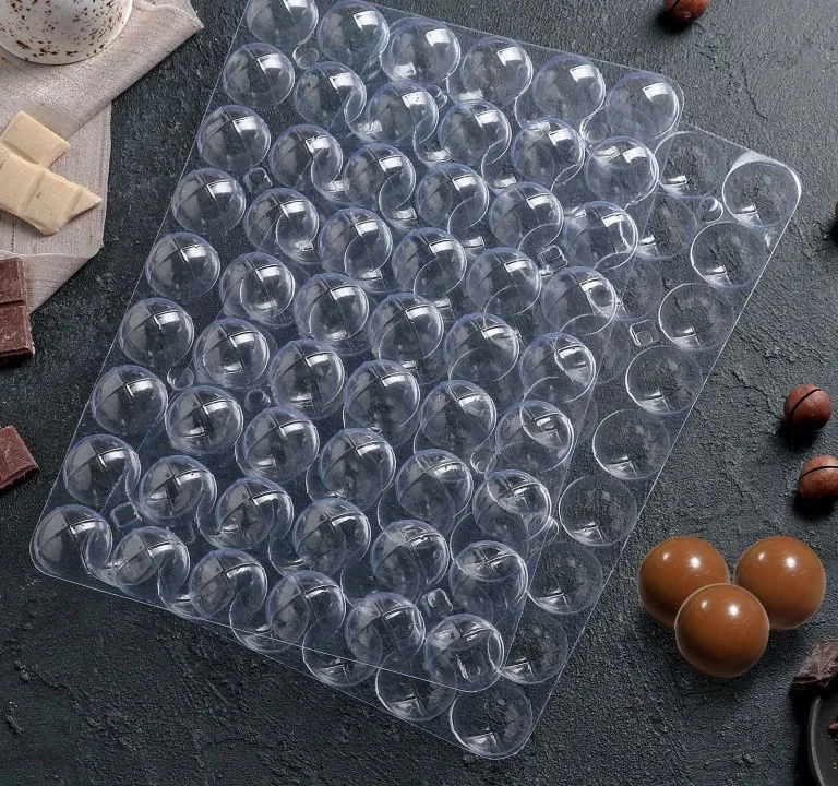 Форма для шоколада из 2-ух частей «Конфеты», 31,5×21 см, 54 ячейки (3×1,5 см), пластик