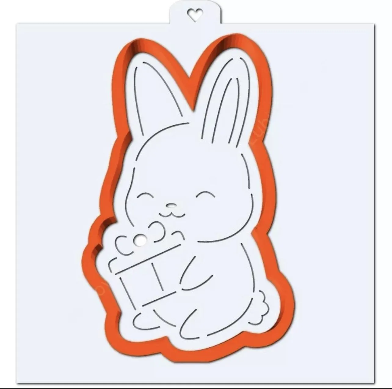 AL Трафарет Зайчик с подарком